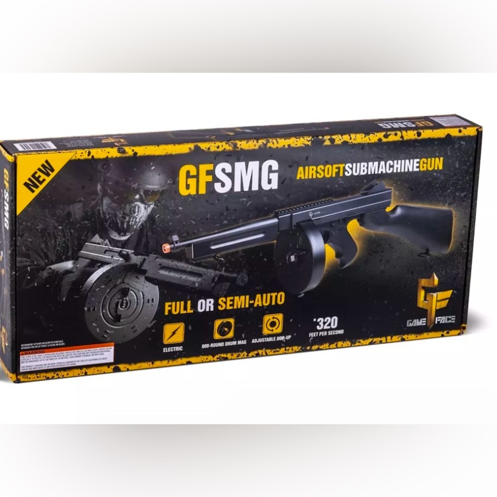 Gun: Game Face ASRGTH Electric Full/Semi-Auto Airsoft Submachine Gun 6.0mm BBs